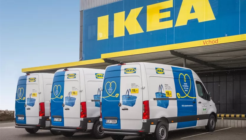 Větší objednávky z IKEA doručují v Praze od prosince výhradně bezemisní vozy 